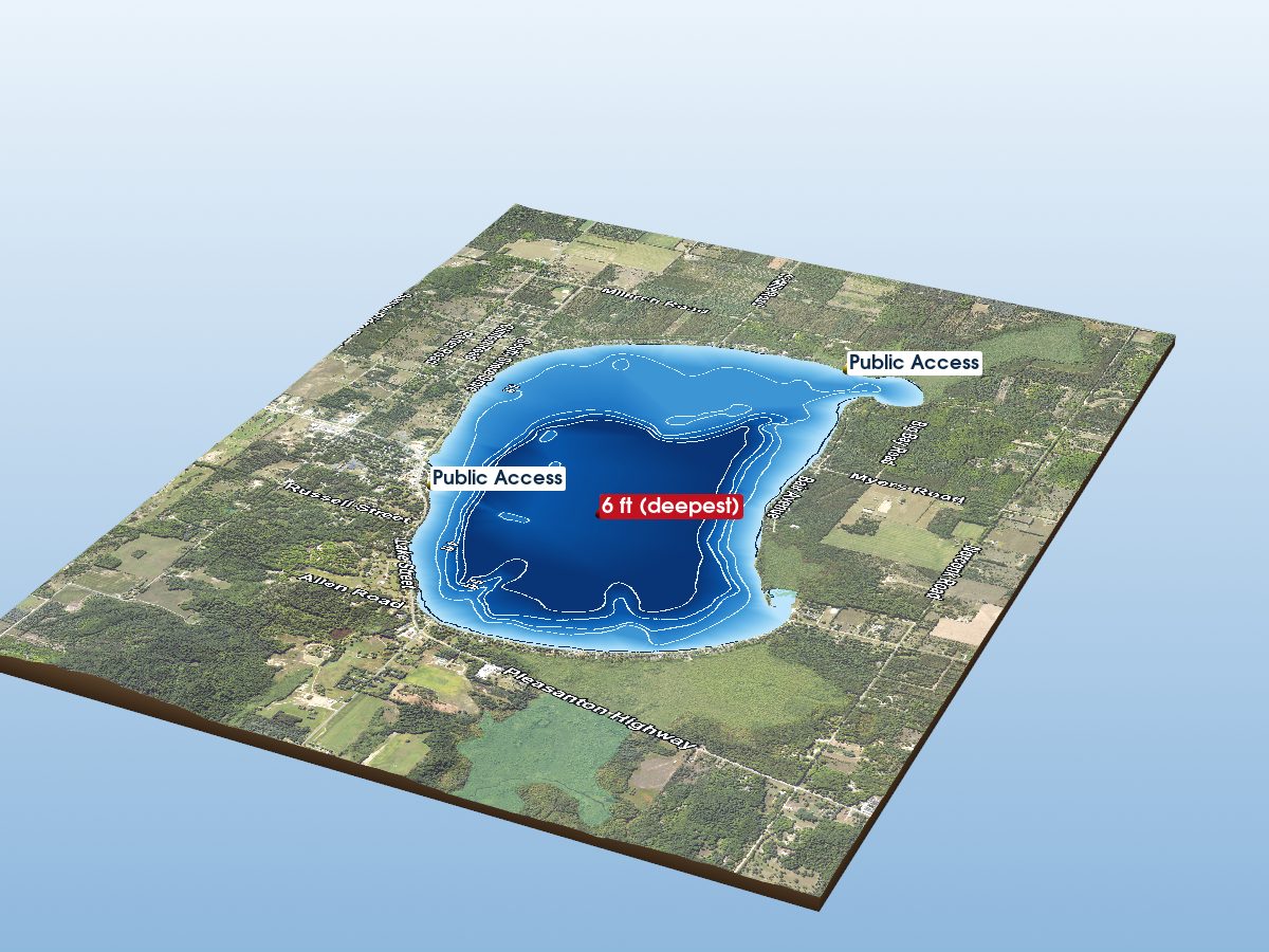 Depth map of Bear Lake