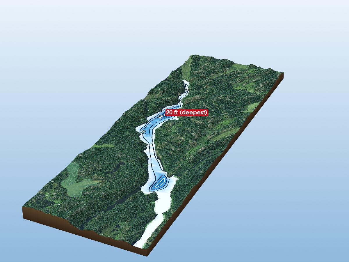 Depth map of Bear Lake