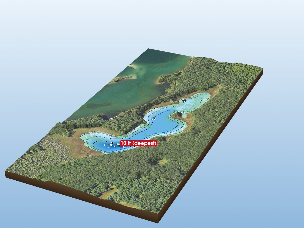 Depth map of Bear Lake
