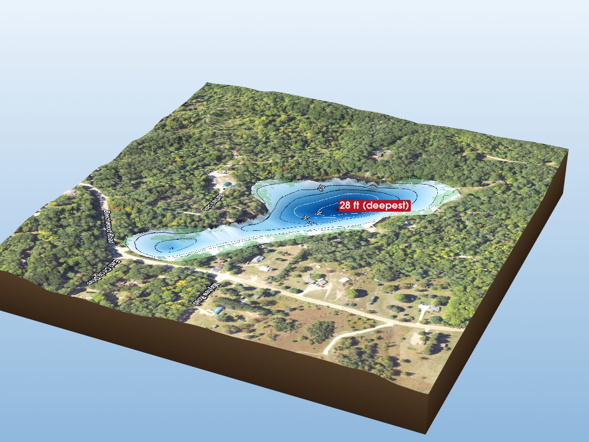 Depth map of Bear Lake