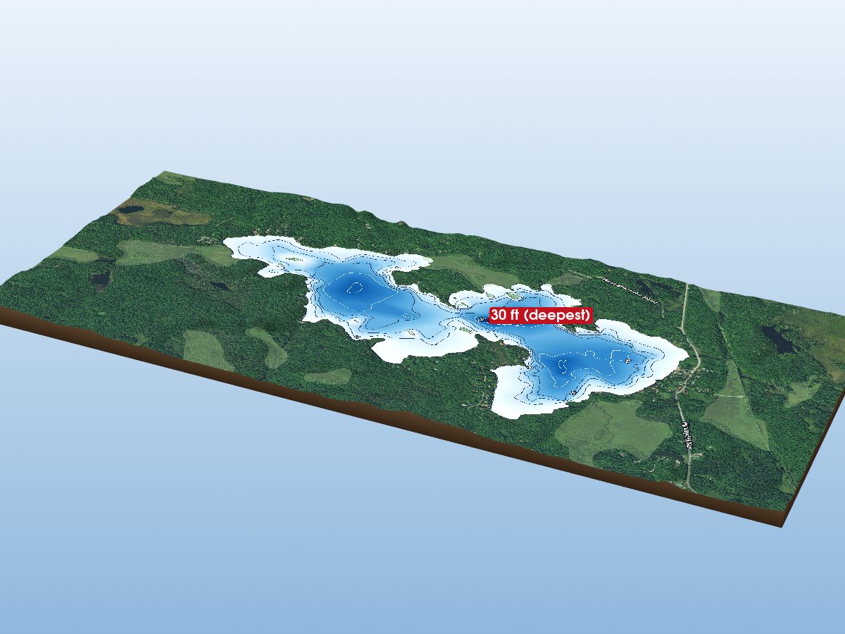 Depth map of Bear Lake