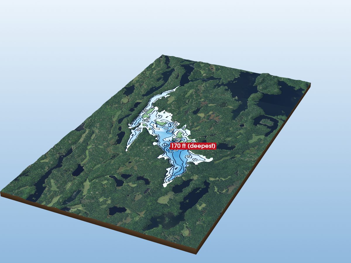 Depth map of Bear Lake