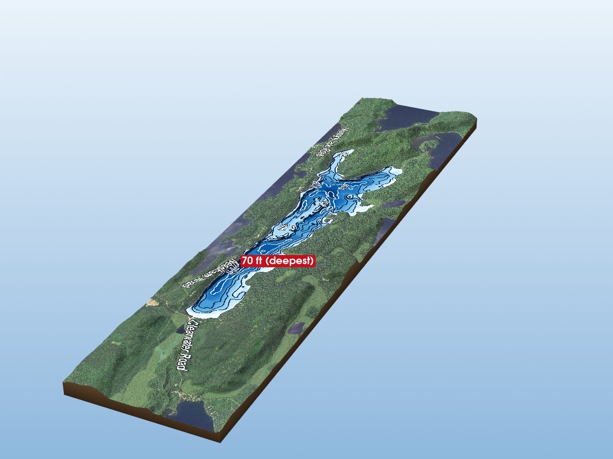 Depth map of Bearskin Lake