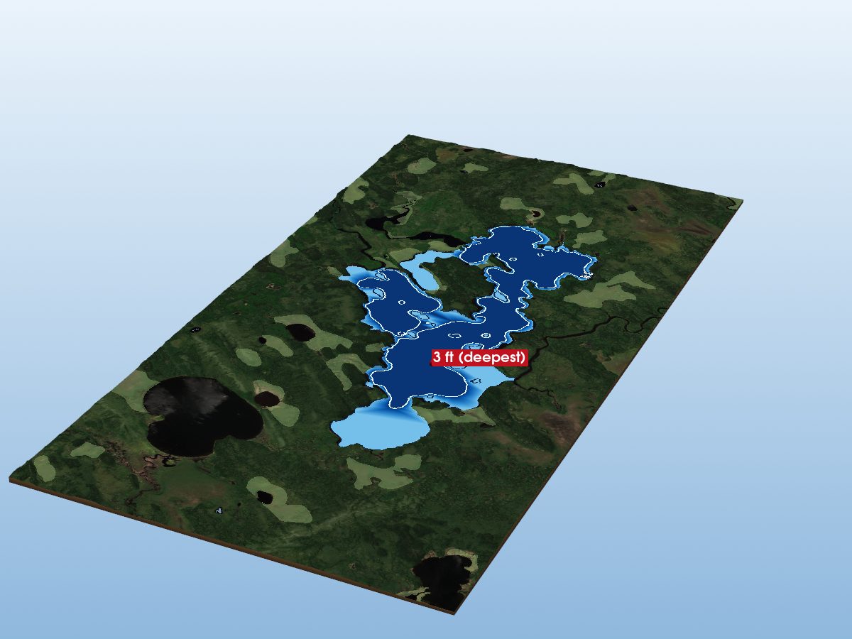 Depth map of Bearskin Lake