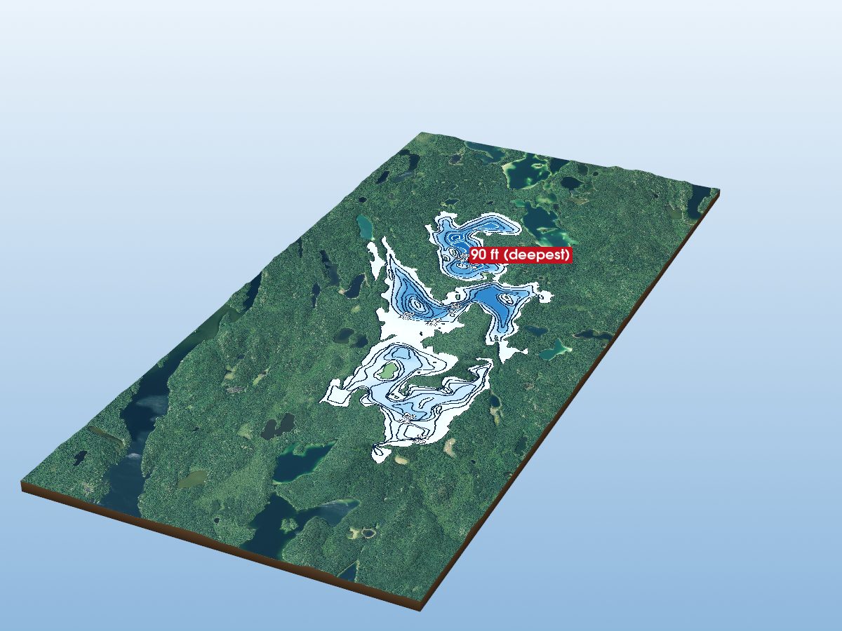 Depth map of Beatty Lake
