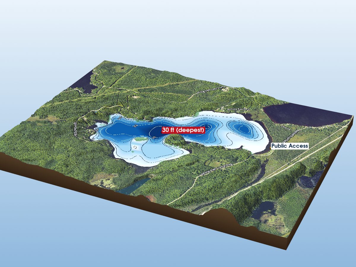 Depth map of Beaufort Lake