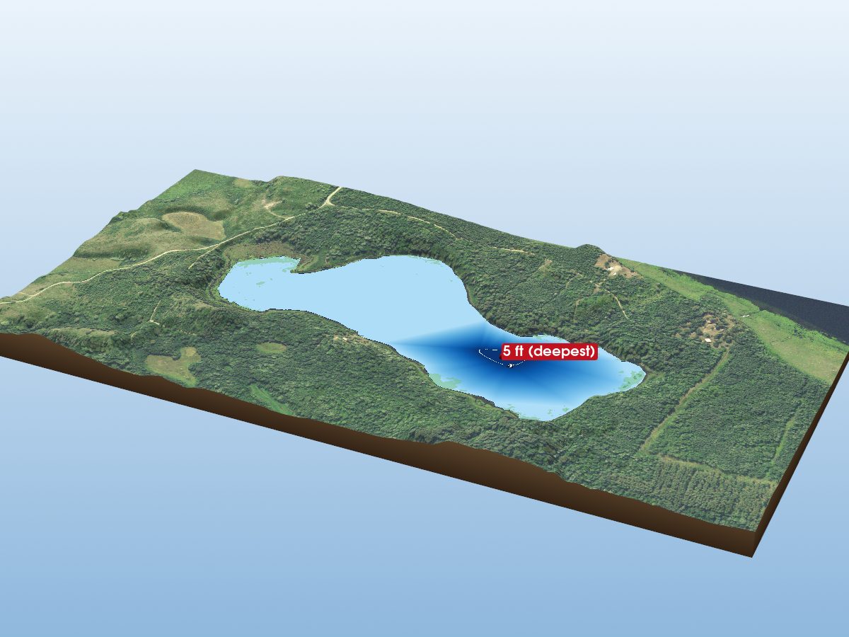 Depth map of Beauty Lake