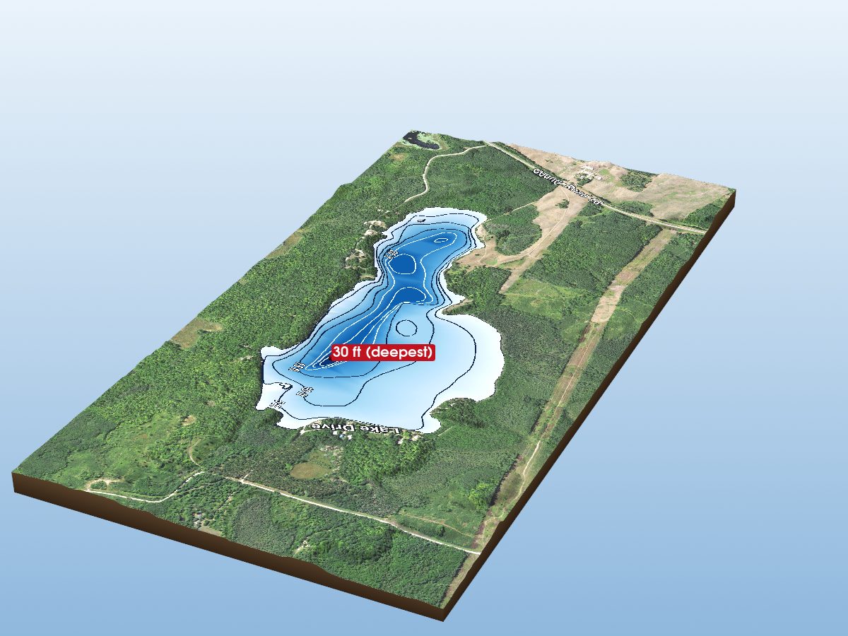Depth map of Beauty Lake