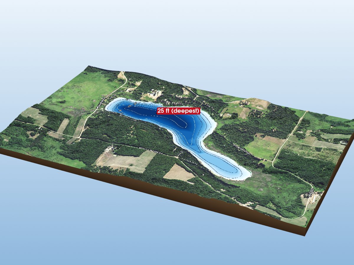 Depth map of Beauty Lake