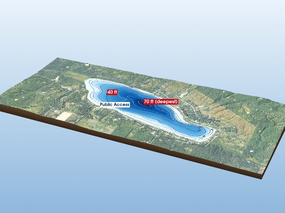 Depth map of Beaver Lake