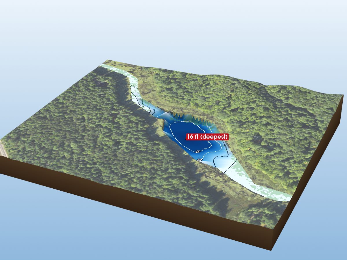 Depth map of Beaver Lake