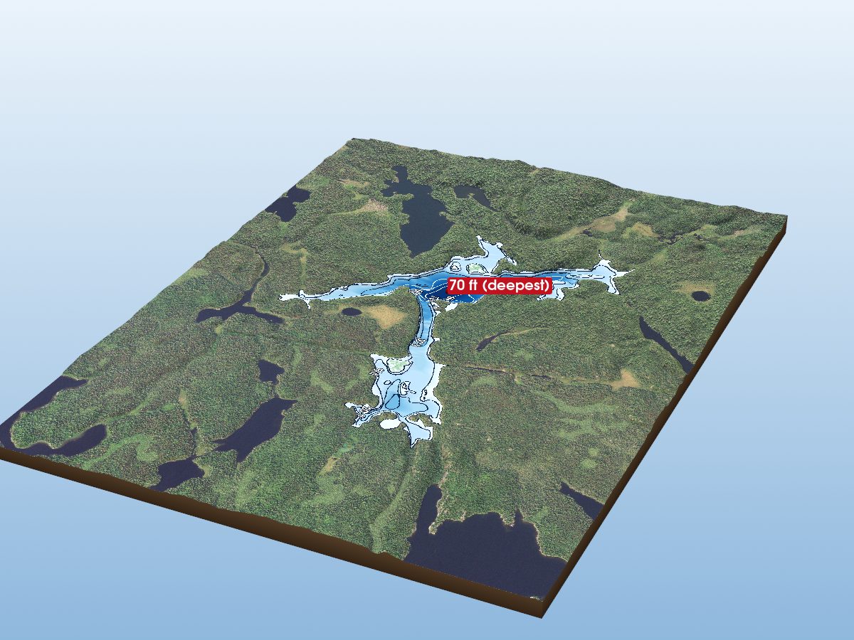 Depth map of Beaver Lake