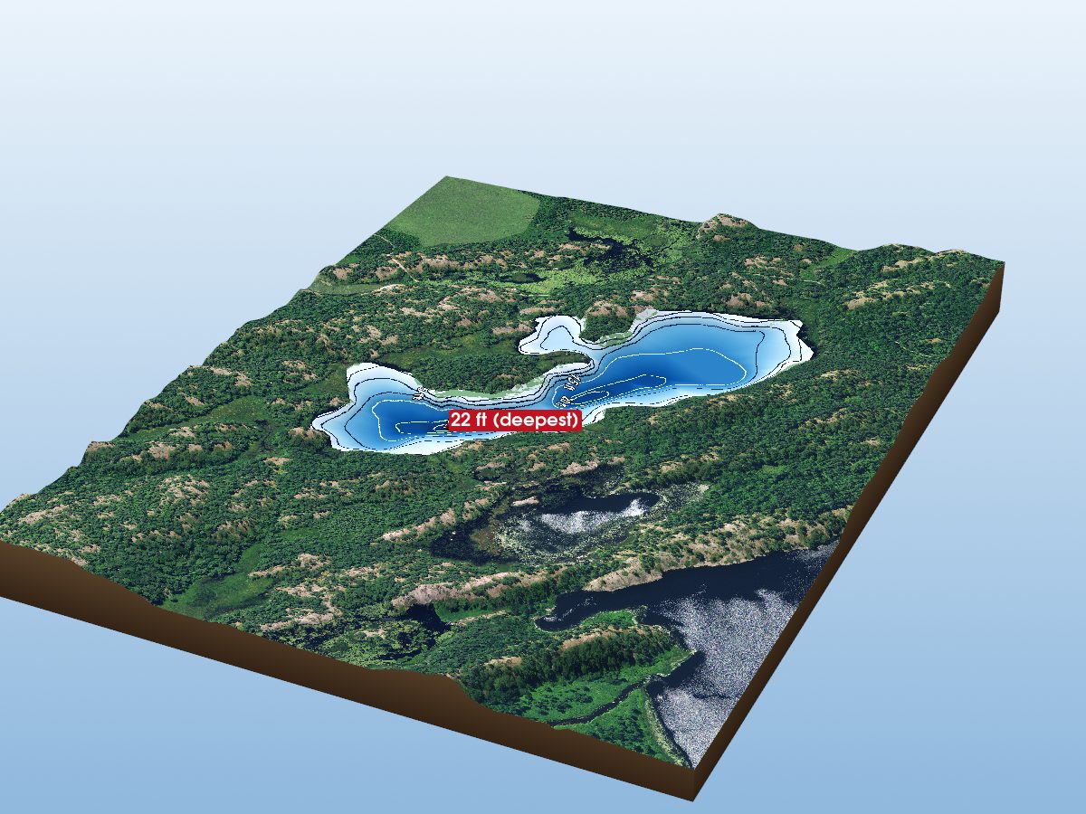 Depth map of Beaver Lake