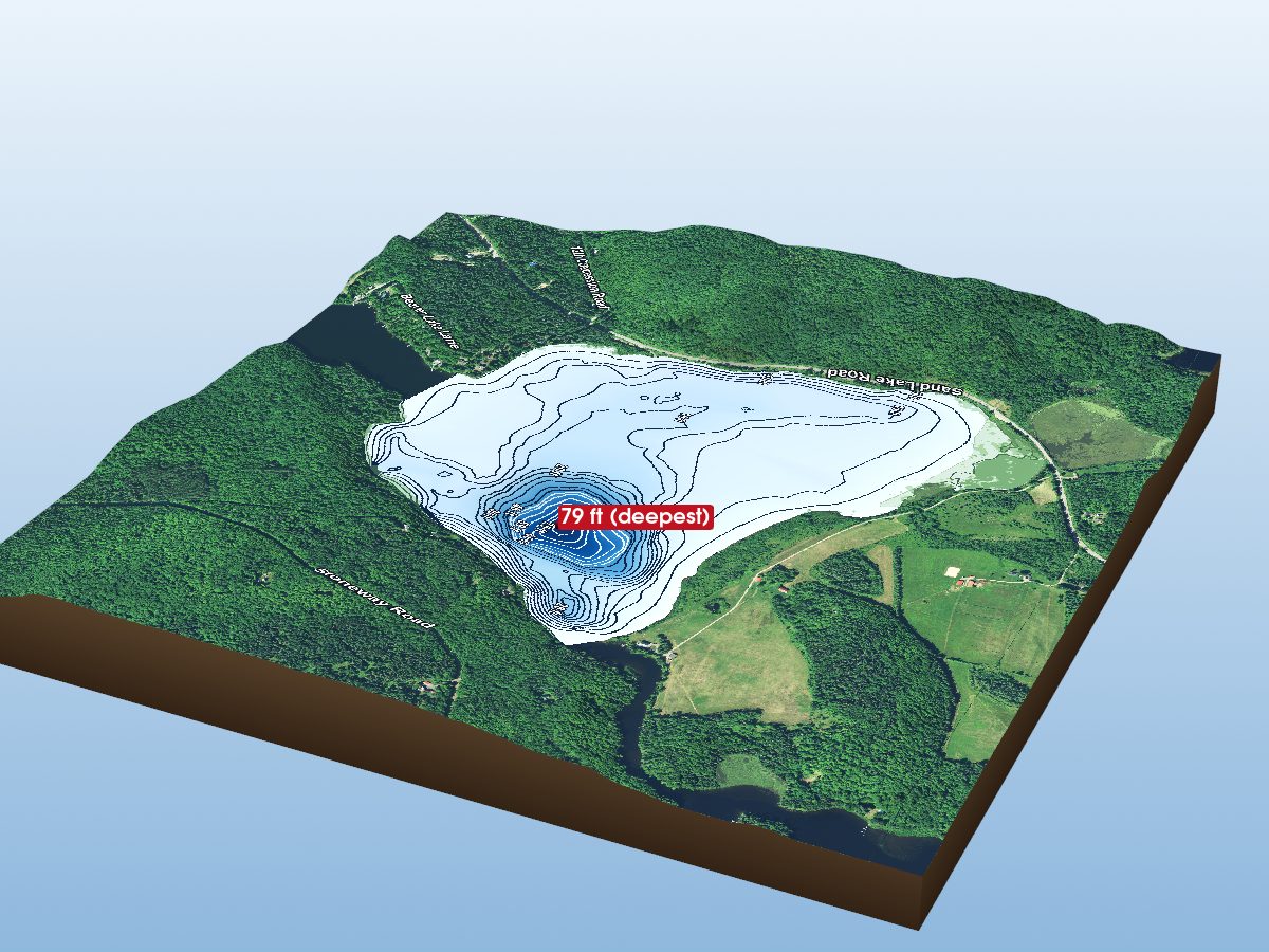 Depth map of Beaver Lake