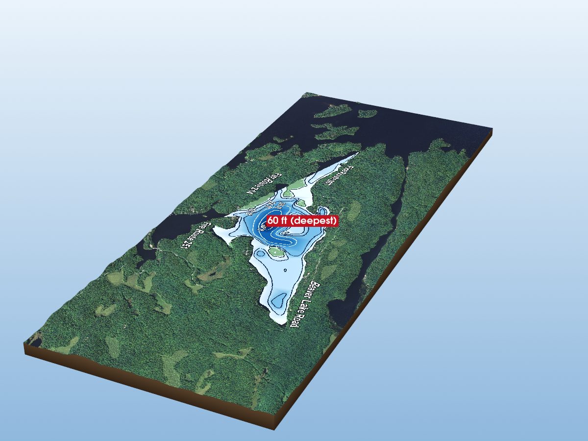 Depth map of Beaver Lake
