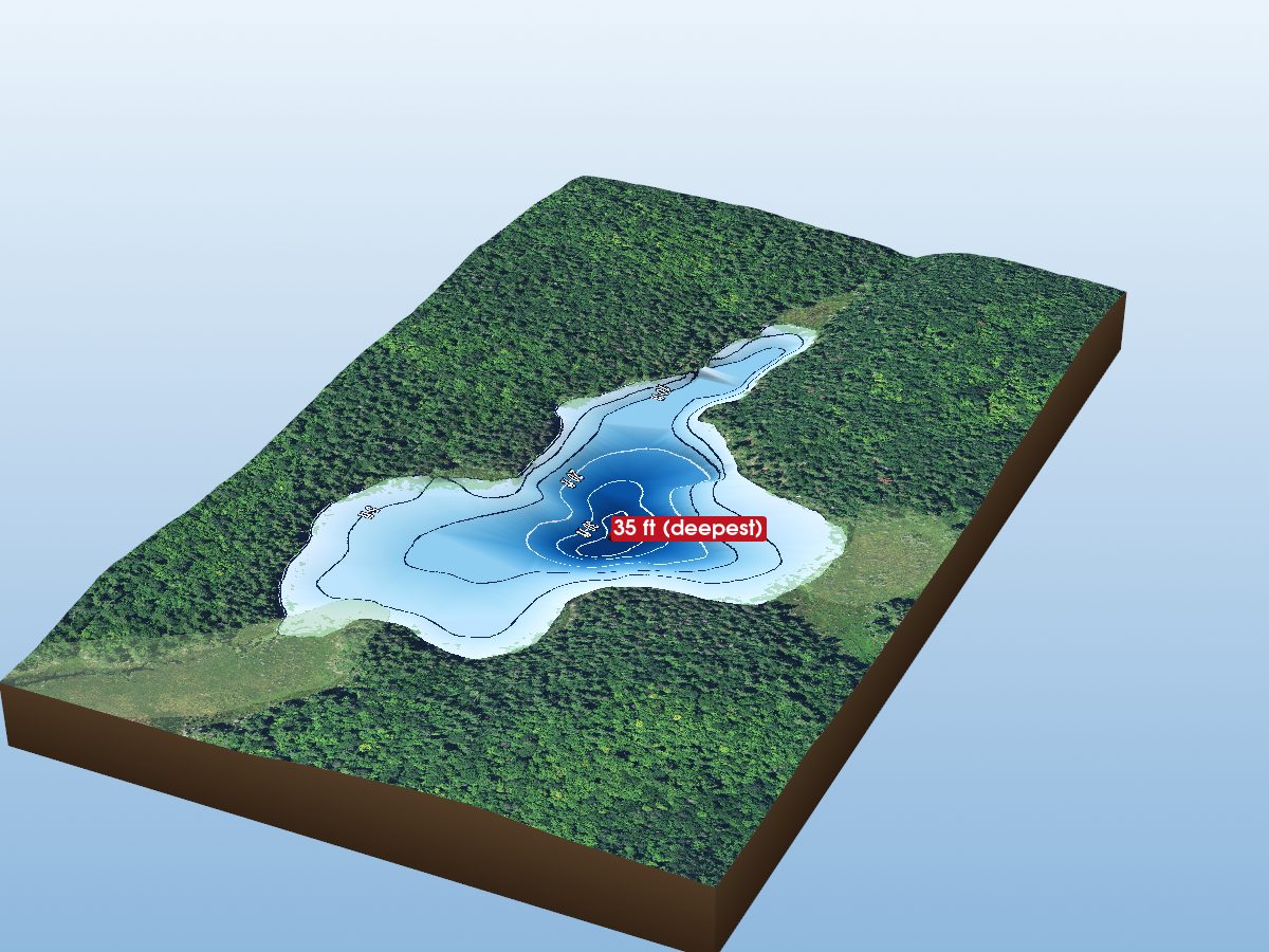 Depth map of Beaver Lake