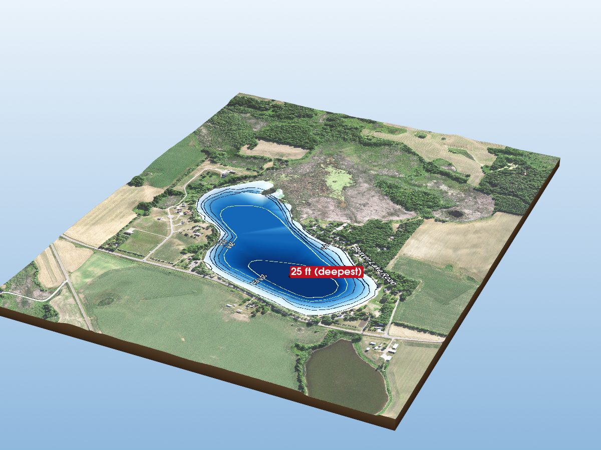 Depth map of Beaver Lake