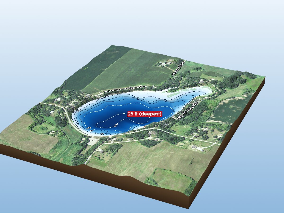 Depth map of Beaver Lake