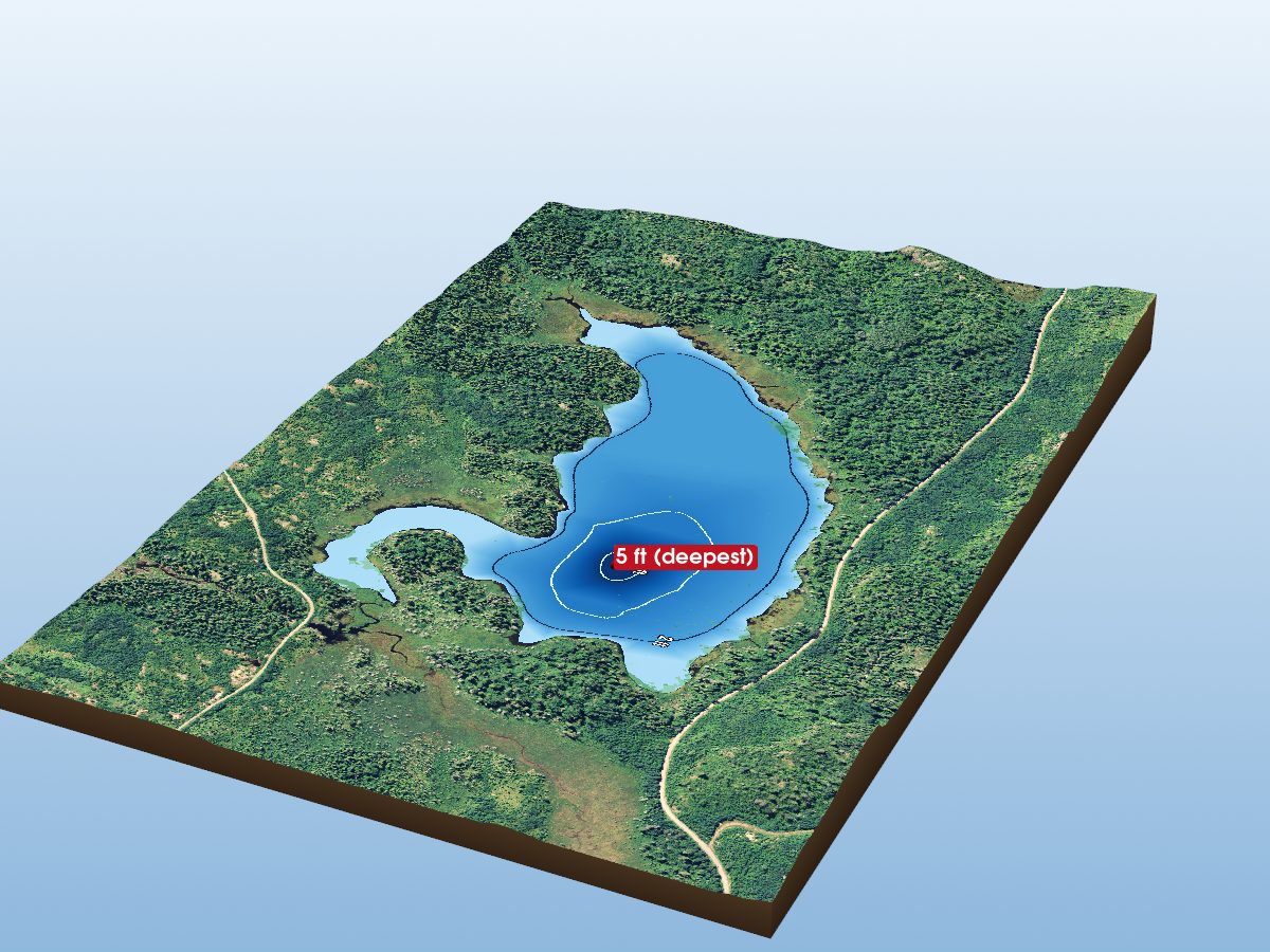 Depth map of Beaver Lake