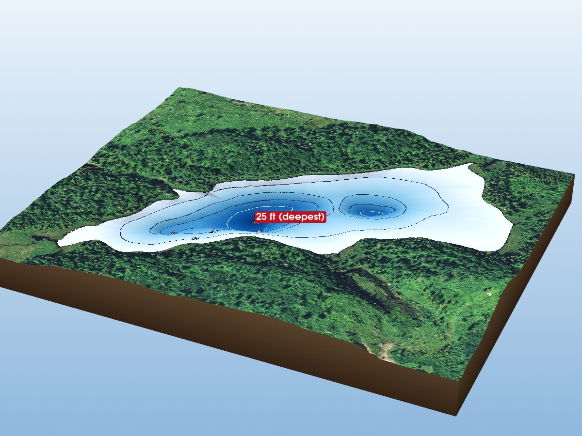 Depth map of Beck Lake