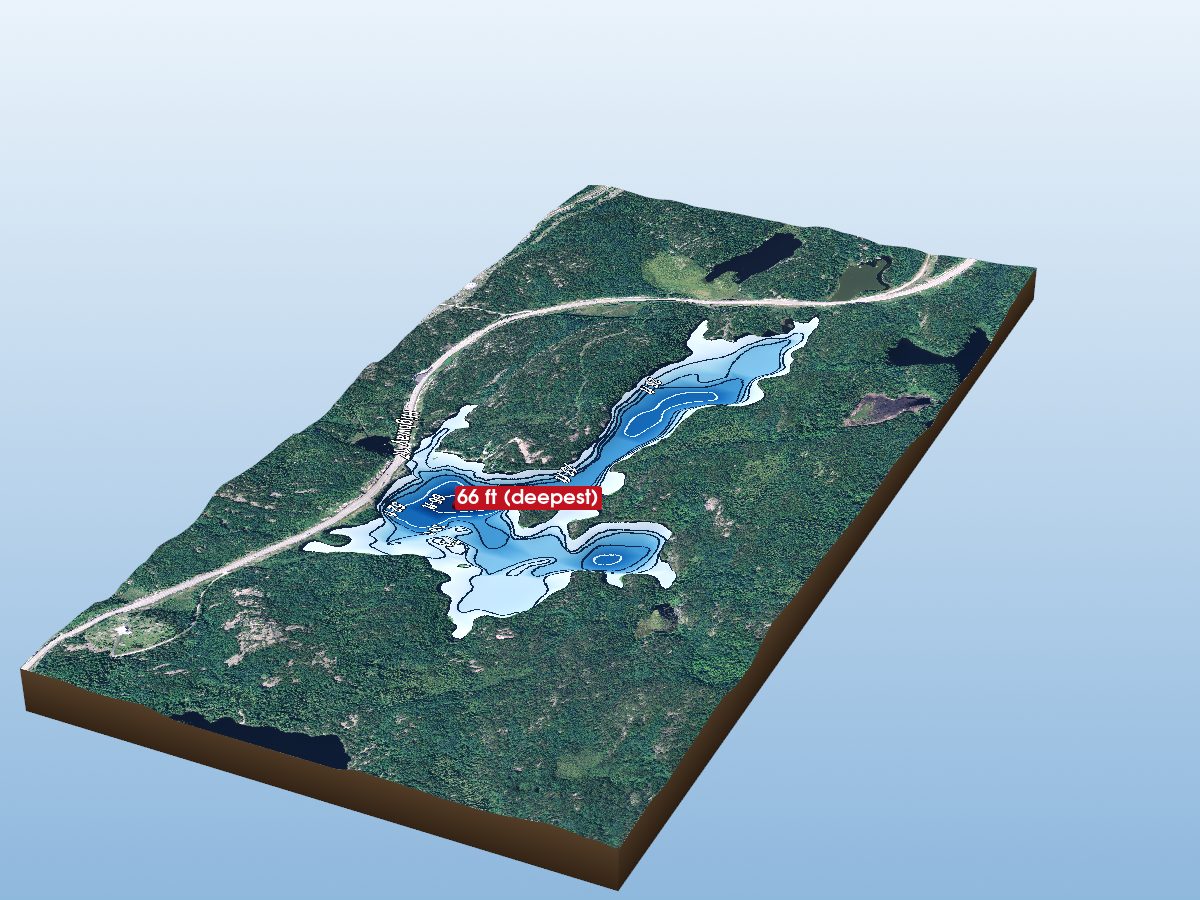 Depth map of Bee Lake