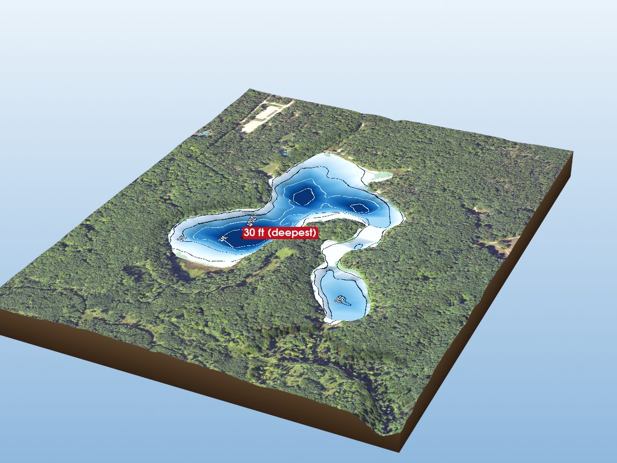 Depth map of Beebe Lake