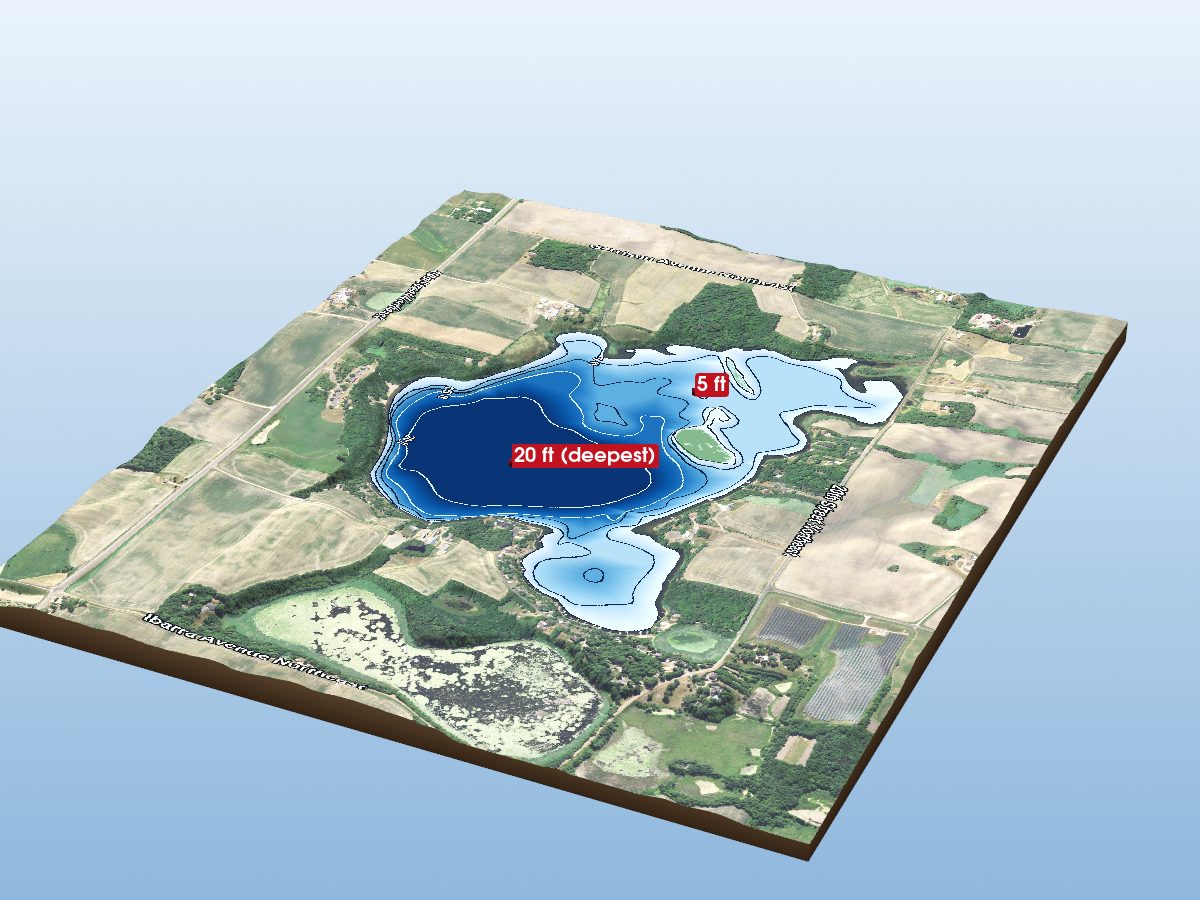 Depth map of Beebe Lake