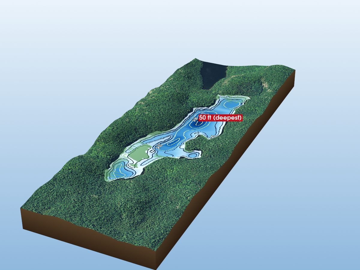 Depth map of Beilhartz Lake