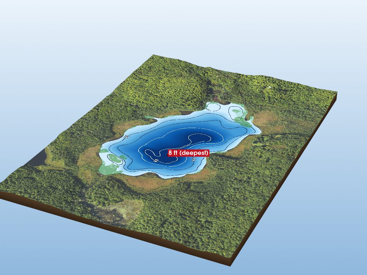 Depth map of Bela Lake