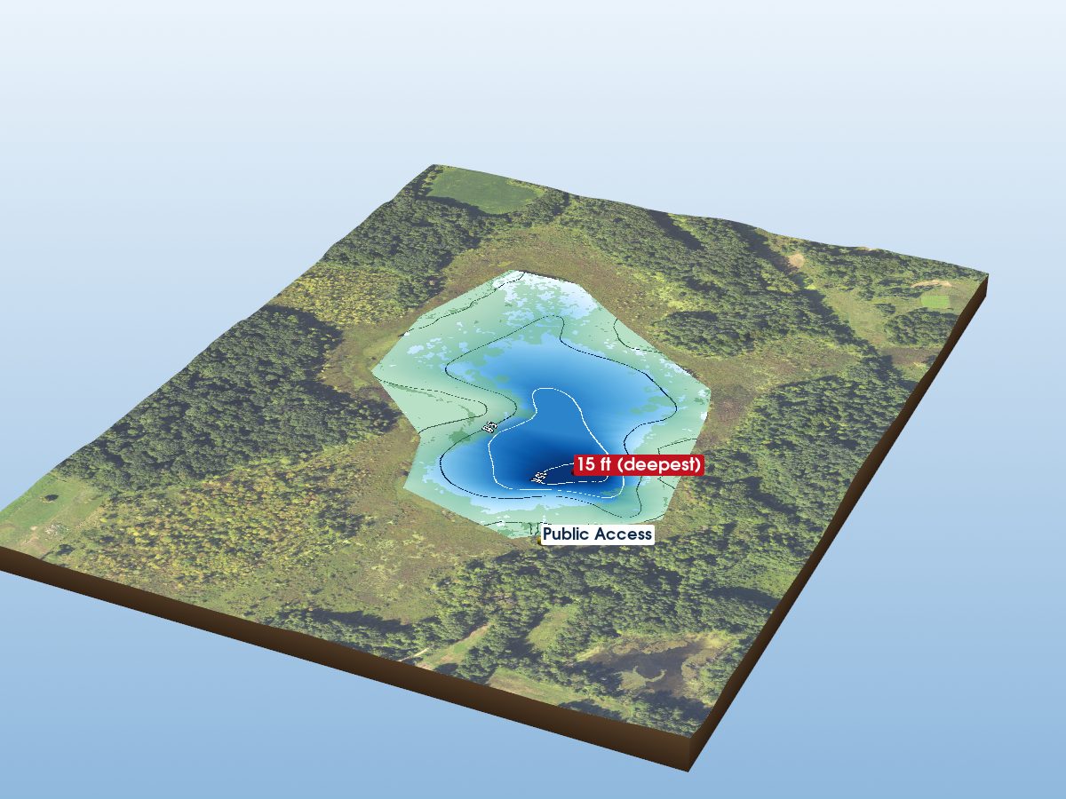 Depth map of Belas Lake