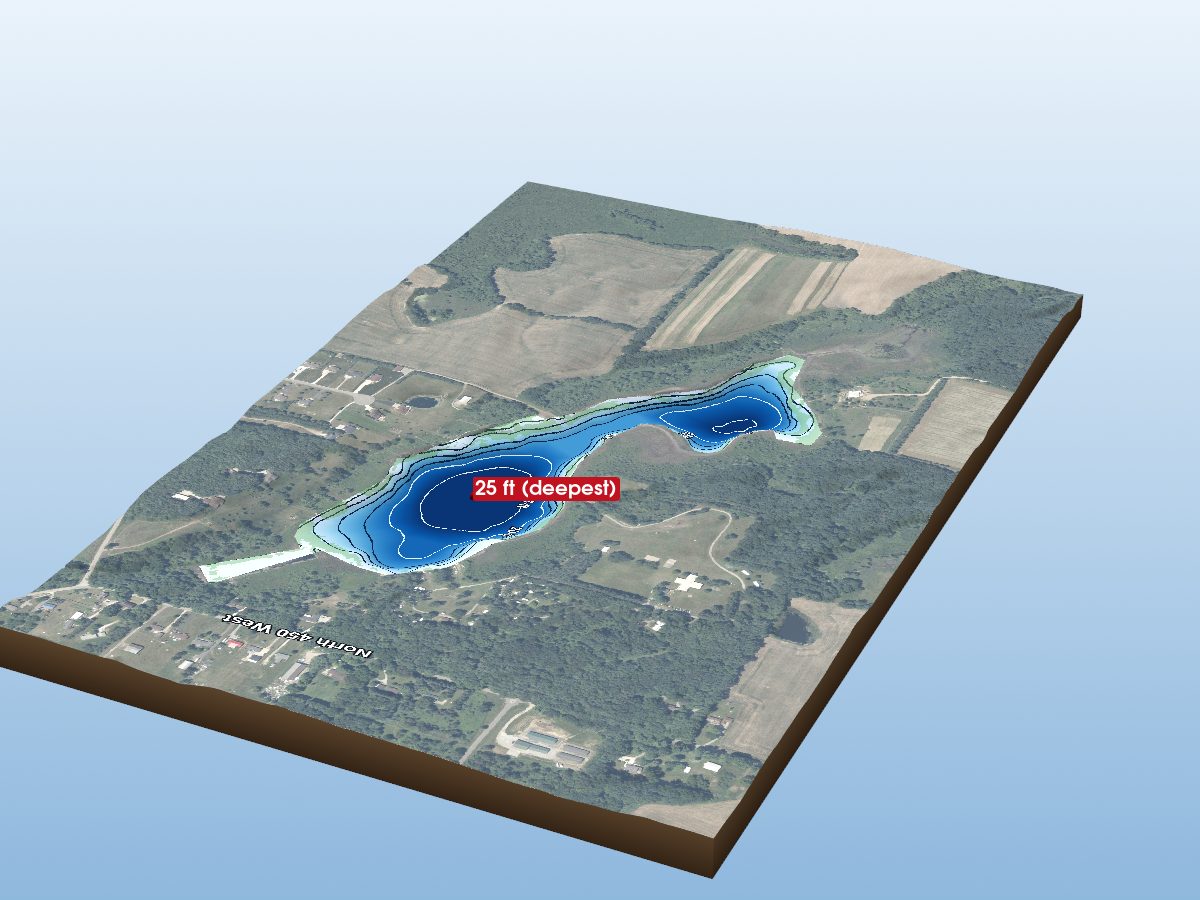 Depth map of Bell Lake