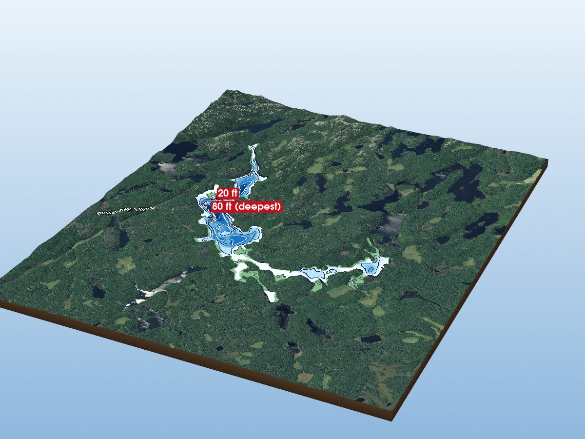 Depth map of Bell Lake