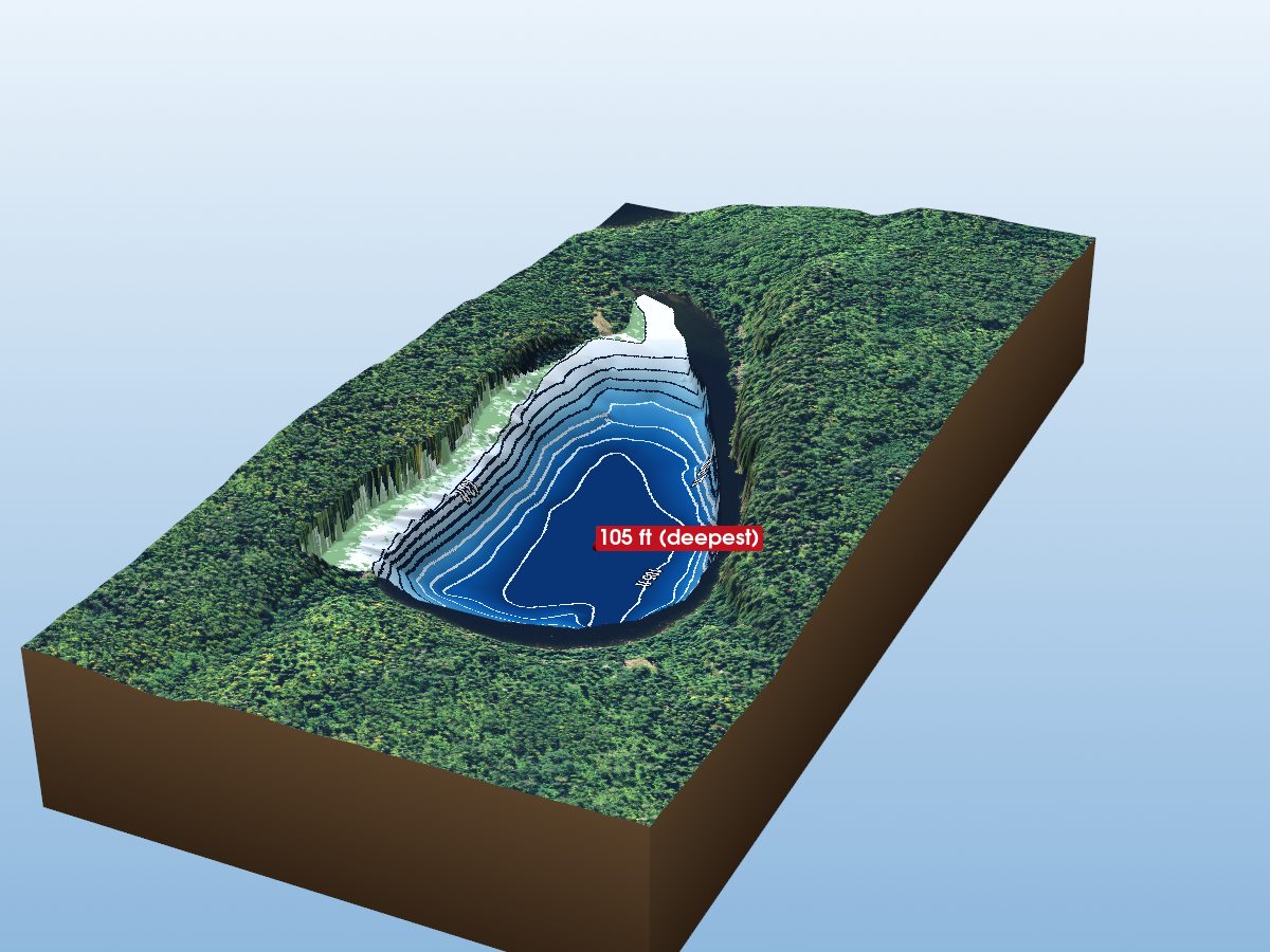 Depth map of Bell Lake