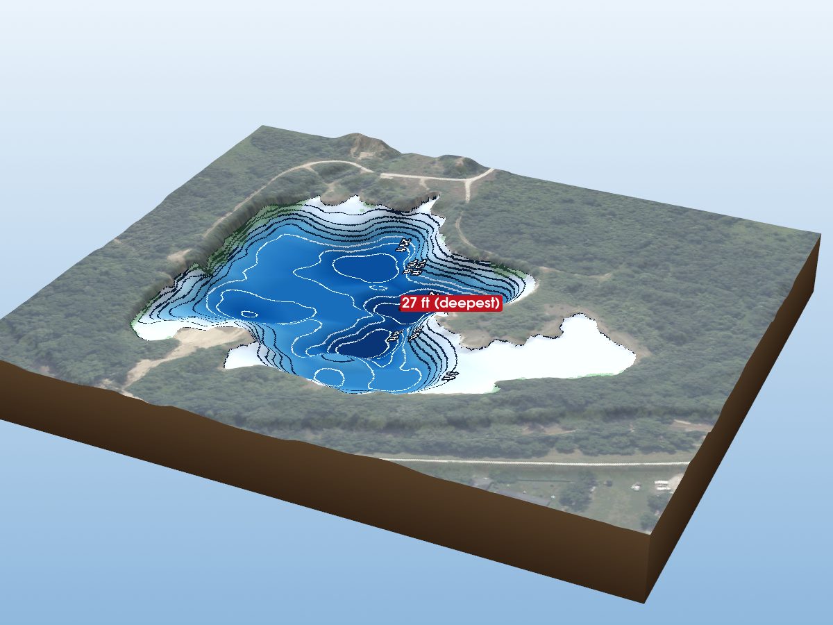 Depth map of Bell Pond