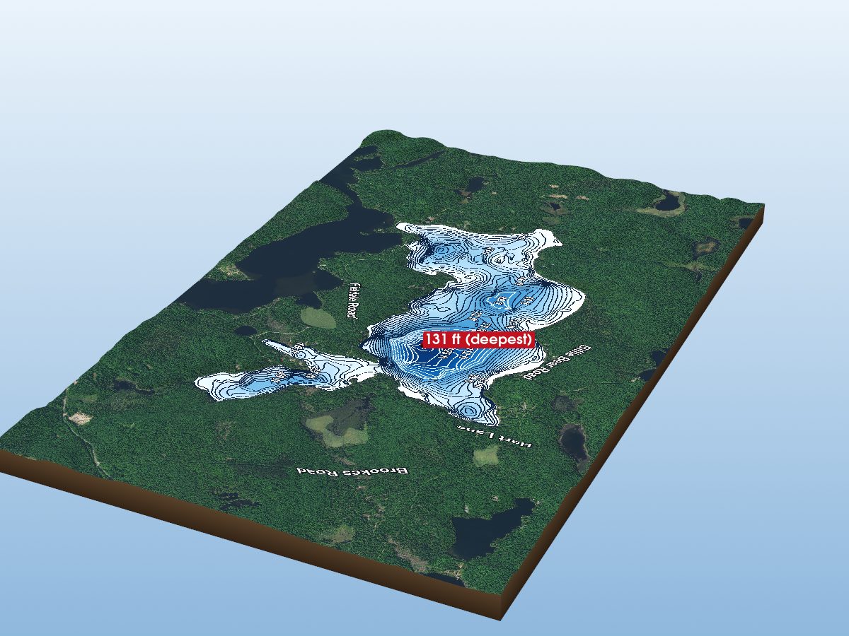 Depth map of Bella Lake
