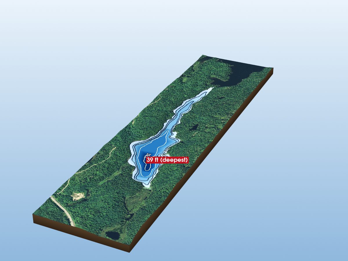 Depth map of Belle Lake