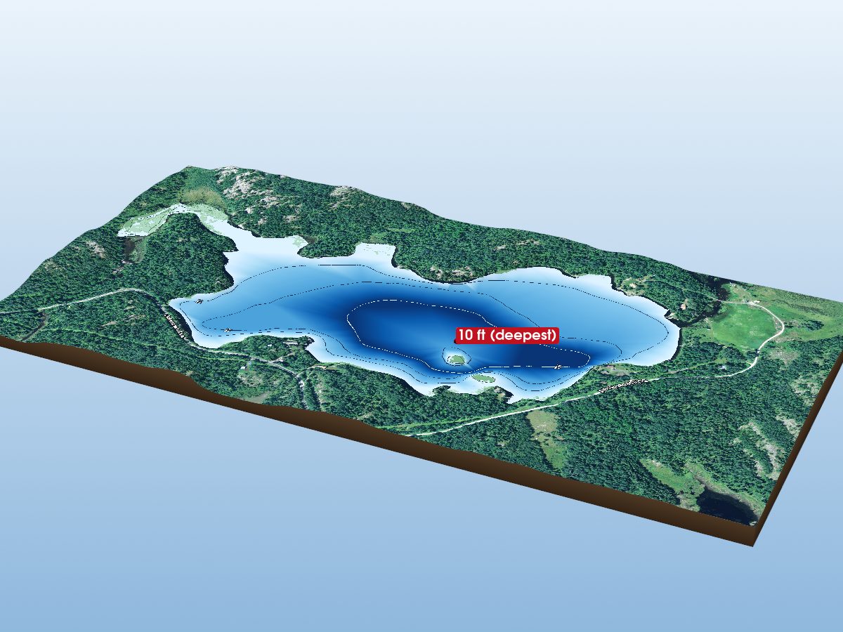 Depth map of Belle Lake
