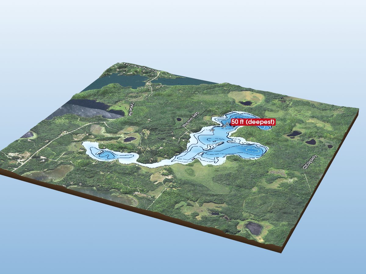 Depth map of Bello Lake