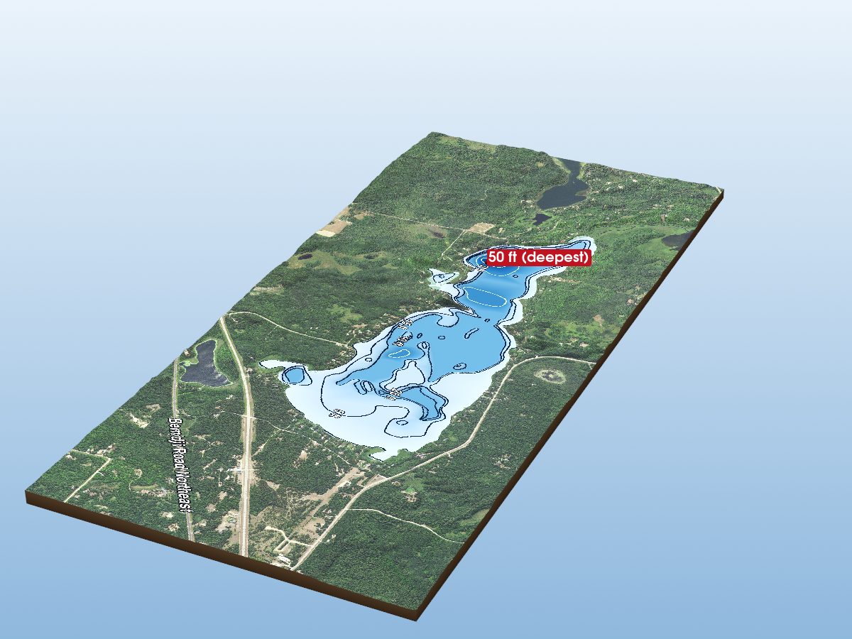 Depth map of Beltrami Lake