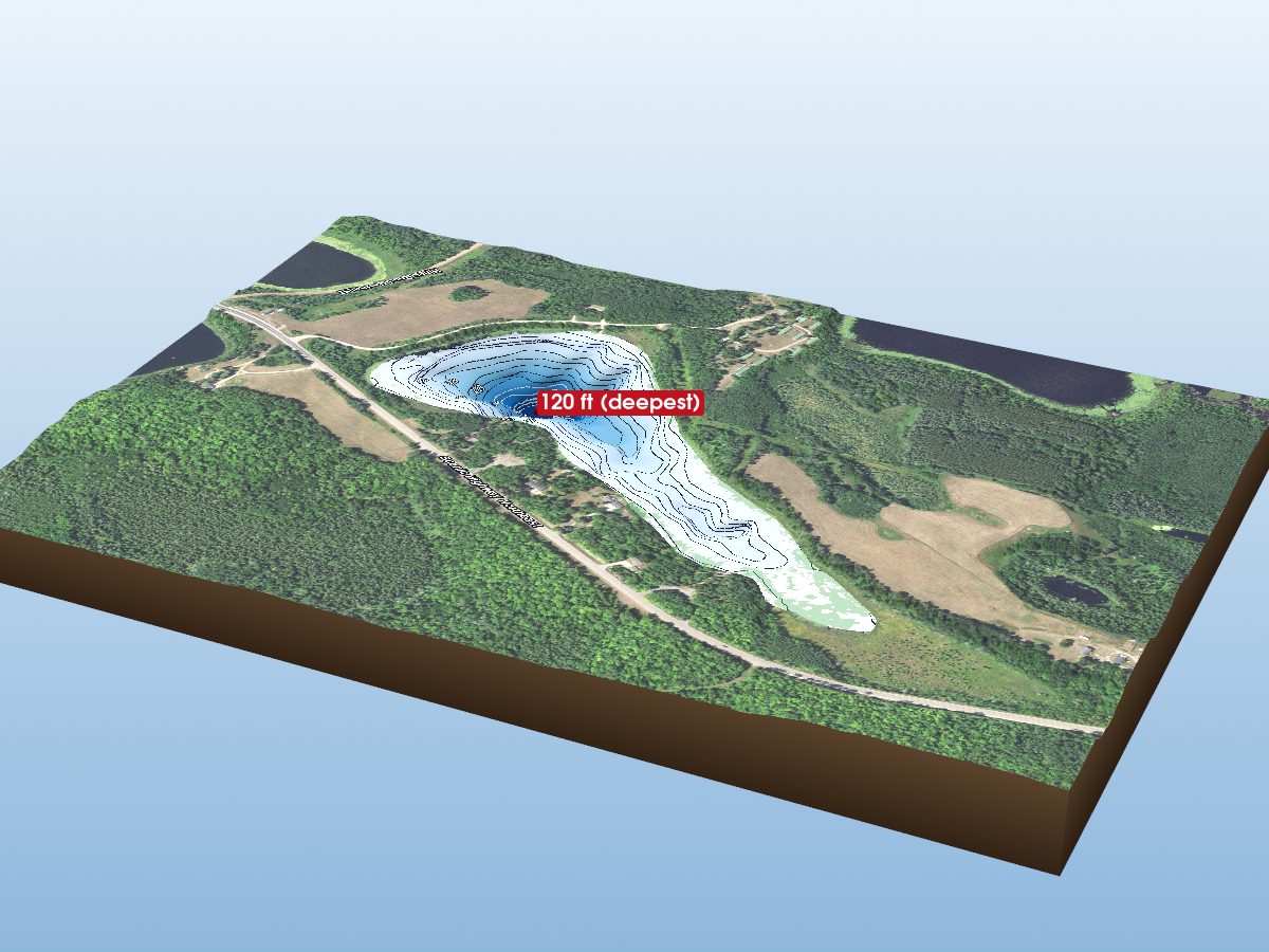 Depth map of Benjamin Lake
