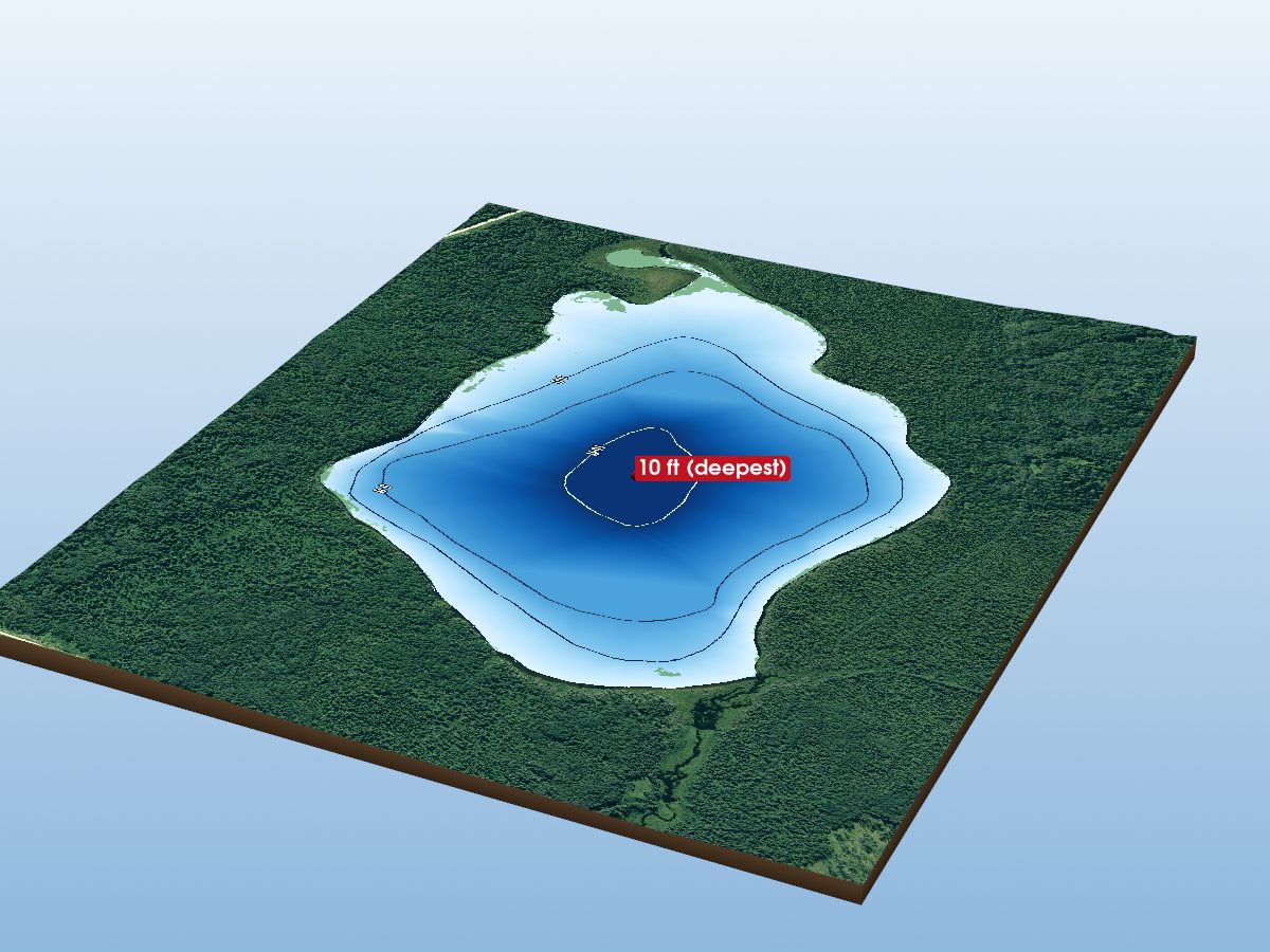 Depth map of Bennet Lake