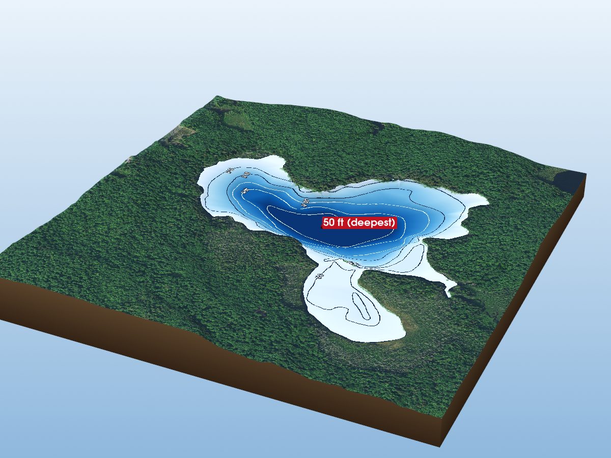 Depth map of Benson Lake