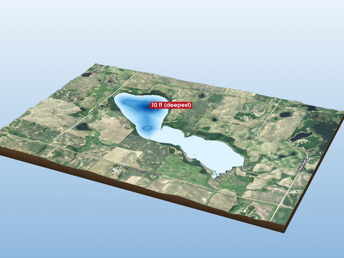 Depth map of Benson Lake