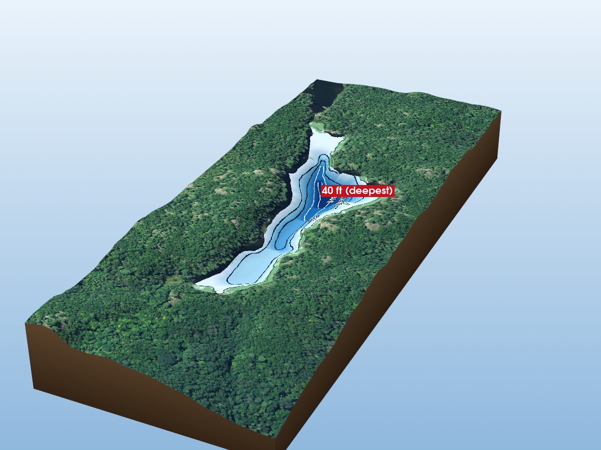 Depth map of Benspreng Lake