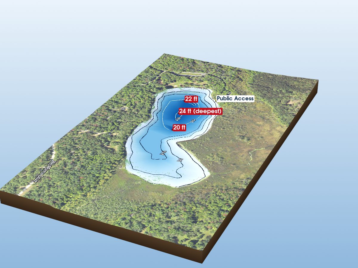 Depth map of Benton Lake