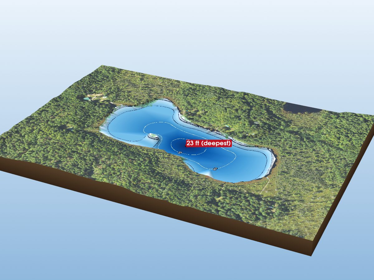 Depth map of Berch Lake
