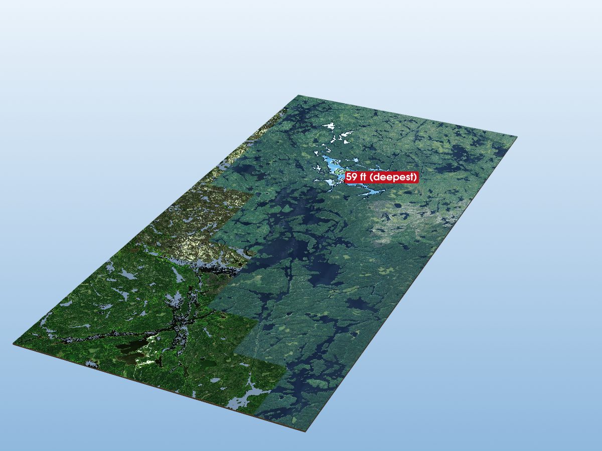 Depth map of Berens River
