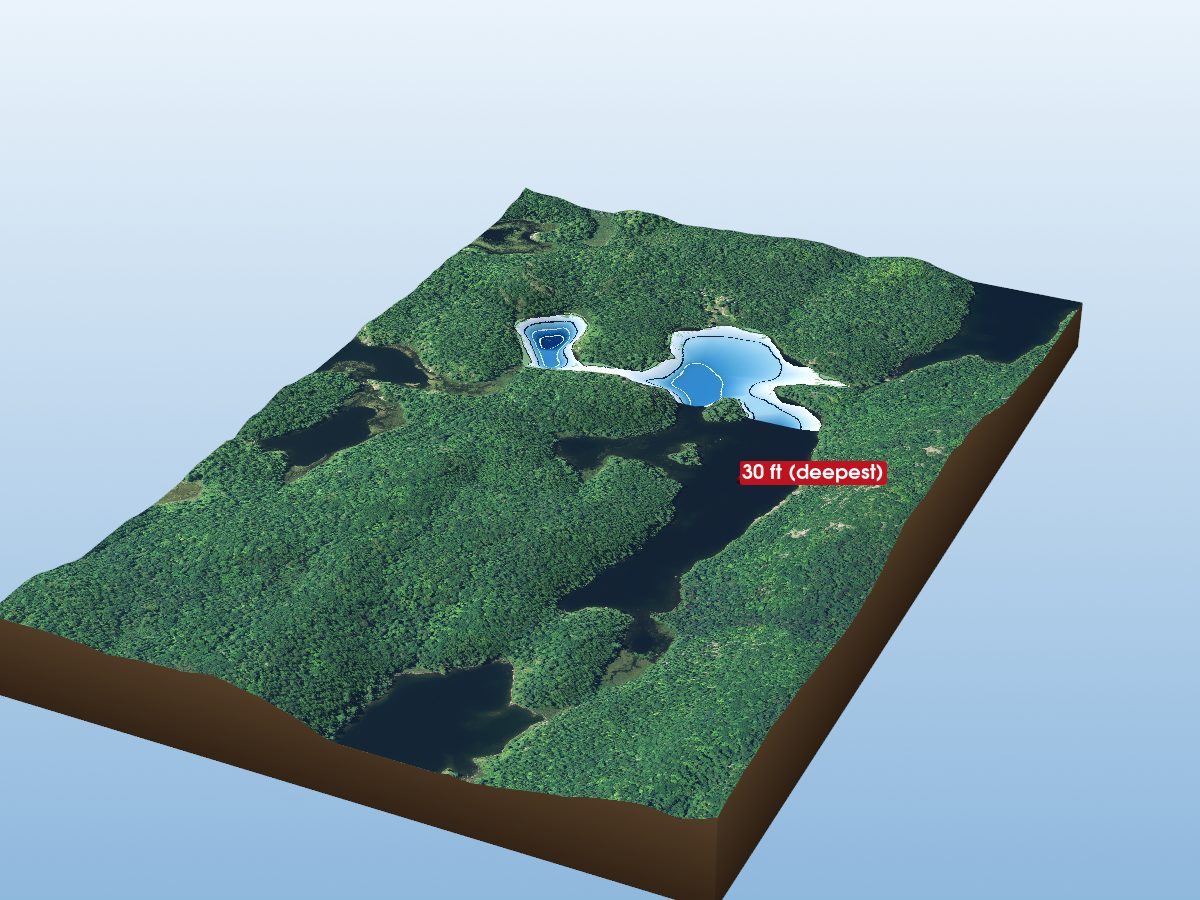 Depth map of Bergen Lake
