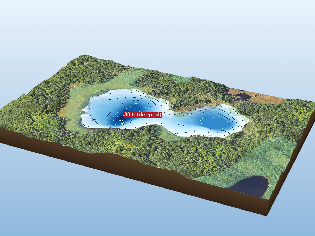 Depth map of Bergner Lake