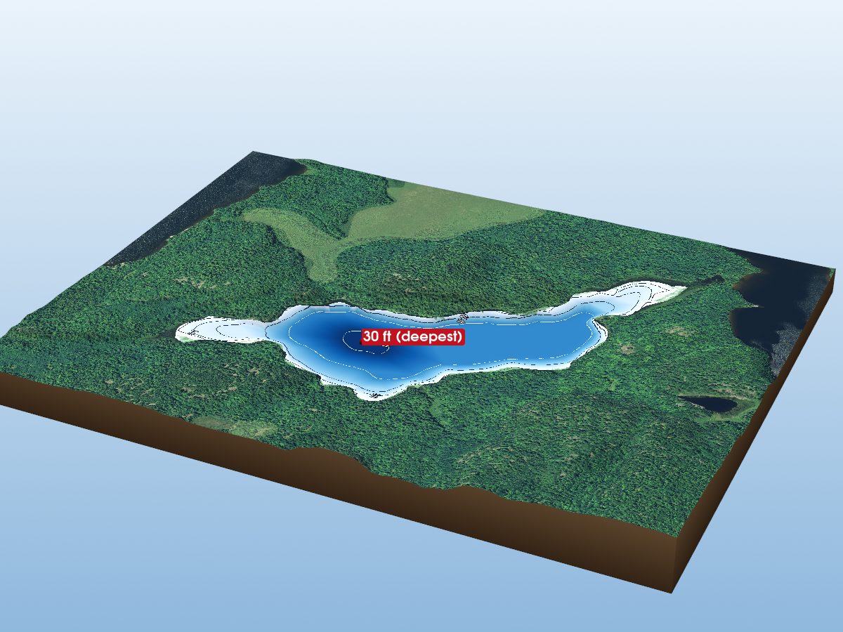 Depth map of Bernard Lake